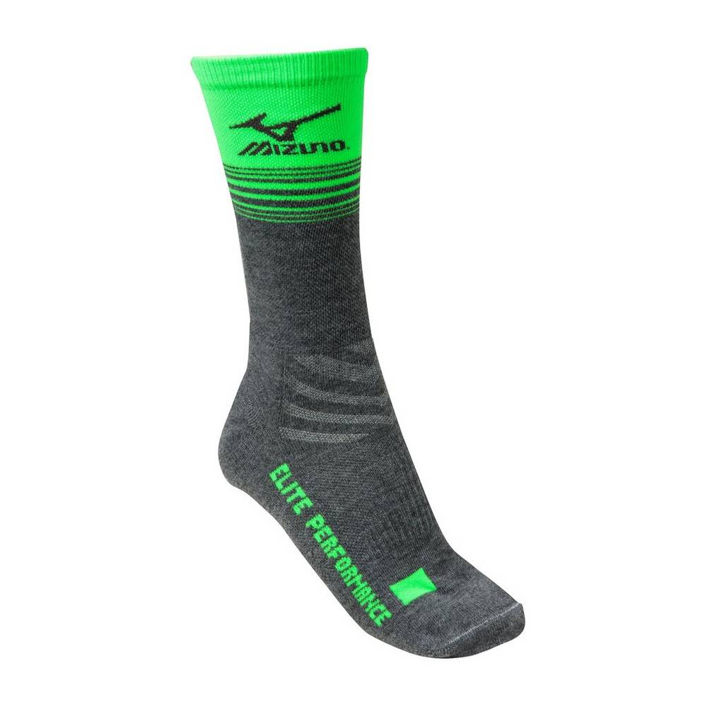 Calcetines Mizuno Retro Crew Hombre Rojas Gris/Verde España GRAO-63429